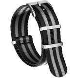 INF Najlonska pašček za uro, združljiva z Omega Tissot Mido Seamaster 300 Black+Grey 18 mm, (5000078856) | Shoptok.si