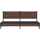 Metalni okvir kreveta bez madraca smeđa boja hrasta 200x200 cm | shoptok.hr