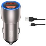XO CC52 Car charger + Lightning Cable 36W Gray Cijene