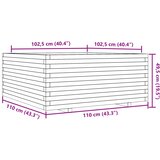  Vrtna sadilica voštano smeđe boje 110x110x49,5 cm od borovine | shoptok.hr