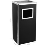  Kanta za smeće s pepeljarom 45 L čelična crna | shoptok.hr