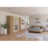 XORA spalnica, barve šampanjca, hrast artisan | Shoptok.si