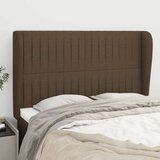  Uzglavlje s ušima tamnosmeđe 147x23x118/128 cm od tkanine | shoptok.hr