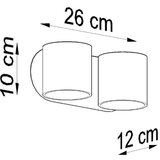  Stenska svetilka ORBIS 2 črna, (21347180) | Shoptok.si