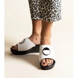 Gemre White wedge sandals with buckle Keirenh | ePonuda.com