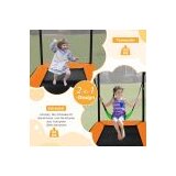  Otroški trampolin 2v1 z gugalnico (oranžno - črne barve) | Shoptok.si