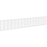 vidaXL gabionski zid s poklopcima od pocinčanog čelika 900x30x150 cm | shoptok.hr