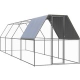 vidaXL Zunanji kokošnjak 2x8x2 m pocinkano jeklo Cene