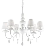 luster na lancu blanche 6xE14/40W/230V prečnik 75 cm bela