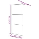 Pregrada za tuširanje s napola mutnim staklom ESG 80 x 195 cm | shoptok.hr