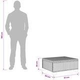  Stolić za kavu GENDT Prirodni ratan Kubu siva 67 x 60 x 30 cm Slike