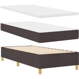 Box LED Box Spring Postelja Temno rjava 90 x 190 cm blago, (5000126635) | Shoptok.si