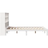  Krevet s regalom z knjige bez madraca bijeli 160x200cm borovina | shoptok.hr
