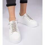 Gemre White sneakers with silver rhinestones Treysi | Shoptok.si