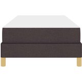  Postelja z vzmetnico Rjava 90 x 200 cm Tkanina & Inženirski les | Shoptok.si