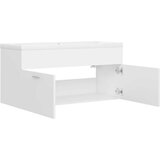 Ormarić Omarica za umivalnik z vgradnim umivalnikom bela iverna plošča | Shoptok.si