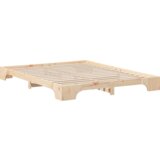  Krevet s daskama s pohranom Smeđa 160 x 220 cm Masivna borovina | shoptok.hr