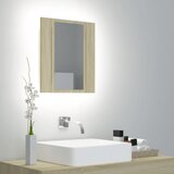 vidaXL LED kupaonski ormarić s ogledalom boja hrasta 40 x 12 x 45 cm Cijene