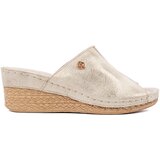 GOODIN Women's gold wedge flip-flops Cijene