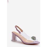 S. BARSKI Transparent Sandals with Ornament Purple D&A | Eponuda.ba