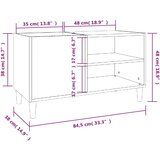 Ormarić za ploče bijeli 84,5 x 38 x 48 cm od konstruiranog drva | shoptok.hr