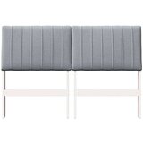 vidaXL tapecirano vzglavje svetlo siva 140 cm masivno borovo les | Shoptok.si