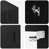 vidaXL Ormarčići montirani na zid 2 pcs Crni hrast 69.5 x 34 x 90 cm | shoptok.hr
