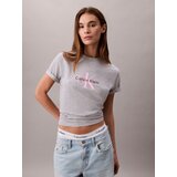 Calvin Klein Jeans Majica 'CLSSC' svetlo siva / roza / bordo | Shoptok.si