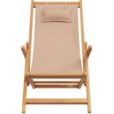  Sklopive stolice 2 kom. Taupe tkanina i puno drvo | Shoptok.si