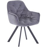 Hom`in naslanjač, kovina, tekstil siva, črna | Shoptok.si