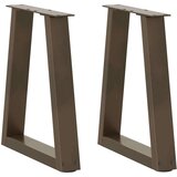  Noge za klubsko mizico v obliki črke V 2 kosa naravno jeklo 38 x (42-43,3) cm jeklo, (22123869) | Shoptok.si