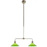 109161 - luster na šipci vela 2xE27/60W/230V zelena/mesing