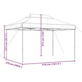 Sklopivi prigodni šator za zabave crni 410 x 279 x 315 cm | shoptok.hr
