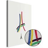  Slika - Eiffel Tower - Colorful Graphics - Abstraction 60x90 Premium Print | shoptok.hr