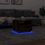  Stolić za kavu s LED svjetlima boja dimljenog hrasta 50x49x40cm | shoptok.hr