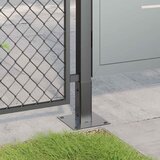  Postolja za stupove kvadratna 12 kom čelik presvučen prahom Antracitno siva 46 x 46 mm | Shoptok.si