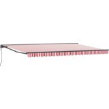  Skrovita tenda Crvena i bijela pruga 500x300 cm | shoptok.hr