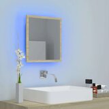 vidaXL lED kupaonsko ogledalo boja hrasta sonome 40 x 8,5 x 37 cm drvo | shoptok.hr