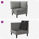  Kauč u kutu s ladicom Tamnosiva Baršun | shoptok.hr