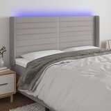  LED uzglavlje svjetlosivo 183 x 16 x 118/128 cm od tkanine | shoptok.hr