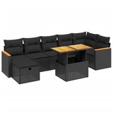  The Living Store Vrtna sedežna garnitura 8-delna z blazinami črn poli ratan - Vrtna Sedežna Garniture, (21455472) | Shoptok.si