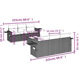  7-dijelni set vrtnih sofa sivi od poliratana | shoptok.hr