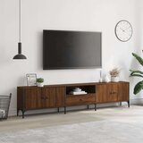 TV omarica s predalom rjav hrast 200x25x44 cm inženirski les | Shoptok.si