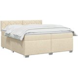  Boxspring krevet s madracem Krem 200 x 200 cm Tkanina | shoptok.hr