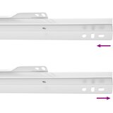  Klizač za ladice 12 pcs Bijelo 250 mm Čelik | shoptok.hr