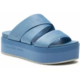 Calvin Klein Jeans Natikači Flatform Sandal Webbing In Mr YW0YW01361 Dusk Blue/Mediterranean Blue 0G0