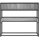 vidaXL Konzolna mizica siva sonoma 90x35x80 cm inženirski les | Shoptok.si