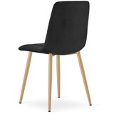 KARA stolica - crni baršun / noge u boji drveta x 4 | shoptok.hr