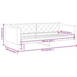  Dnevni krevet tamnosivi 90 x 190 cm od tkanine | shoptok.hr