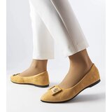 Gemre Beige ballerinas decorated with rhinestones Fleming | ePonuda.com